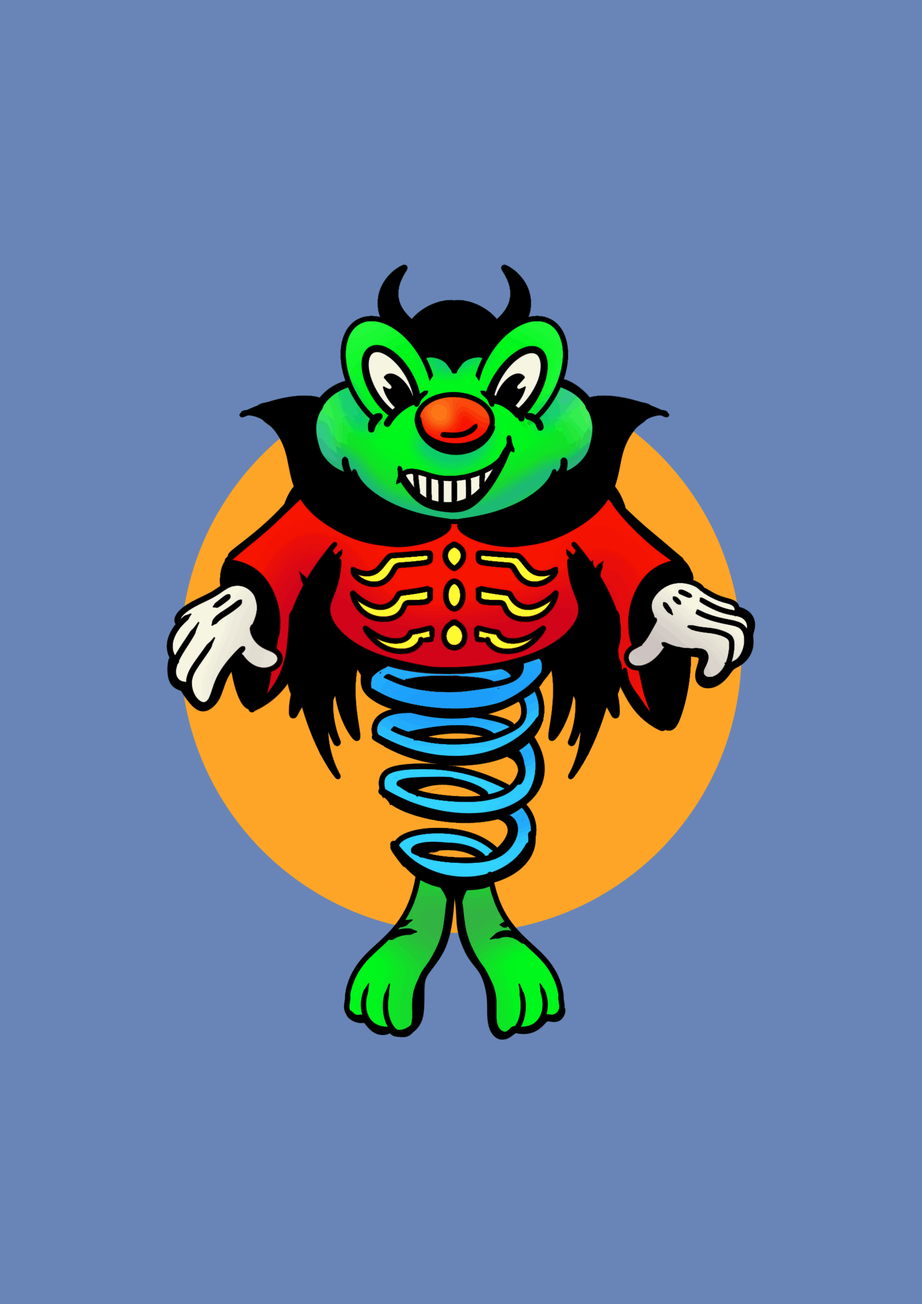 Thing On A Springheel Jack, drawn by Rob