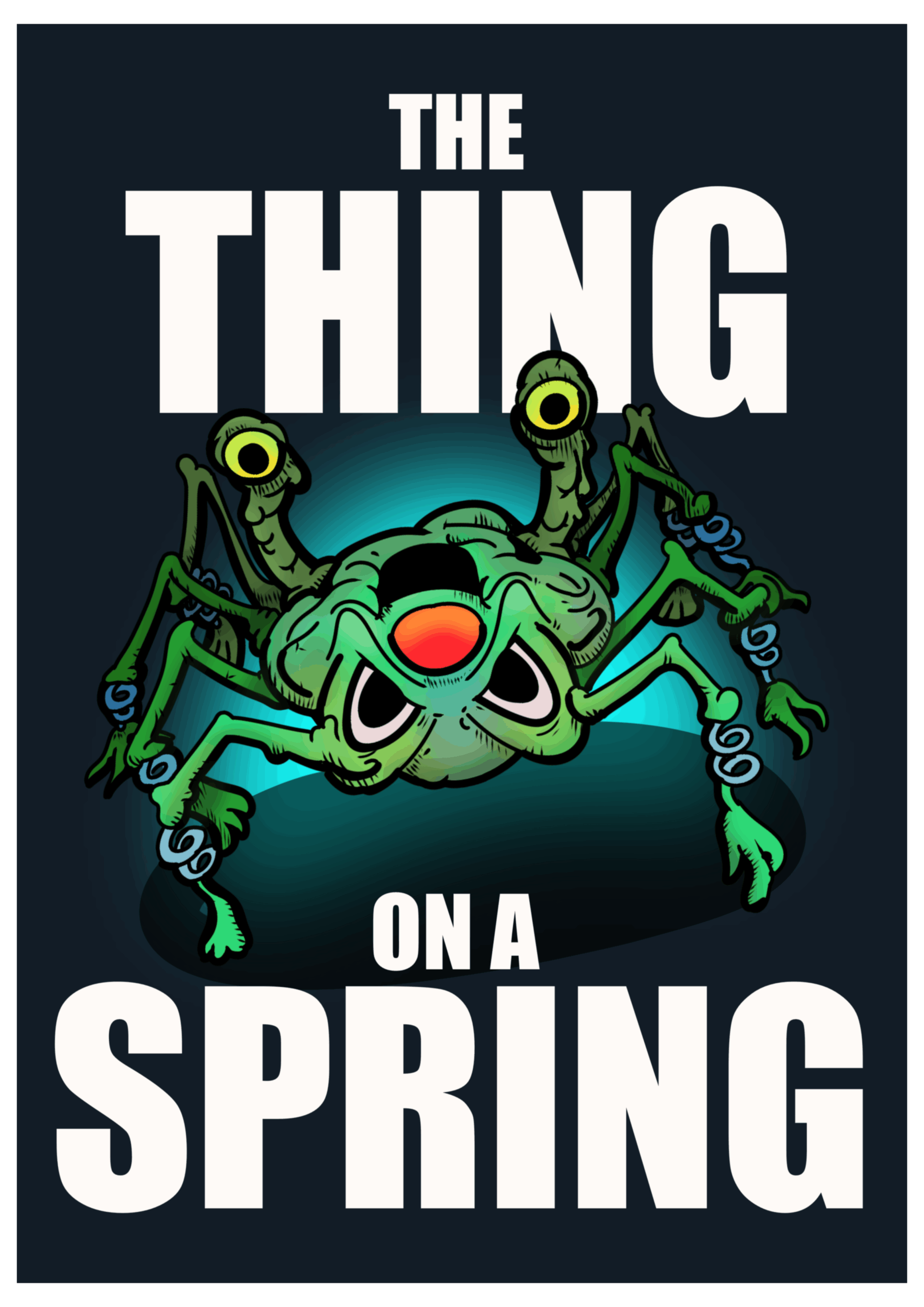 John Carpenter’s The Thing On A Spring, drawn by Rob